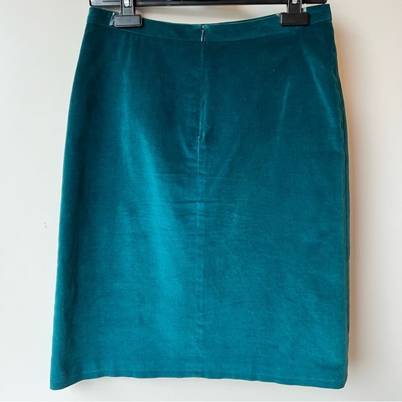 Vintage Phare Velvet Skirt in Dark Teal - Picture 6 of 9